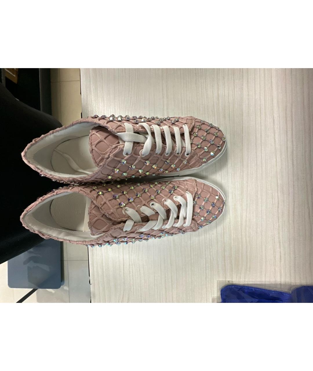 LE SILLA Розовые кожаные кеды, фото 3