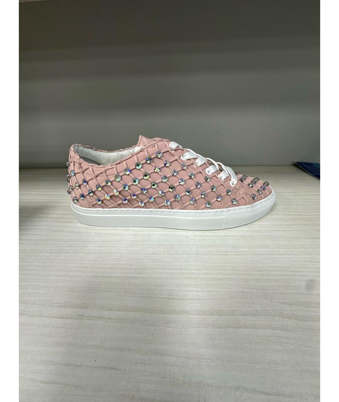 LE SILLA Розовые кожаные кеды, фото 6
