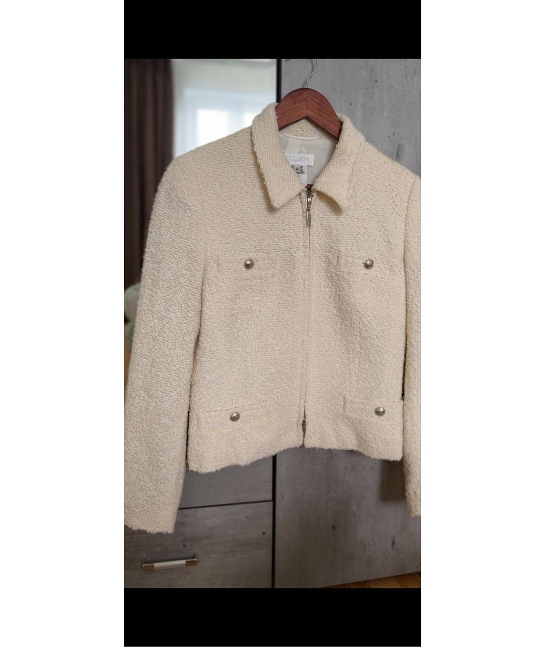 ESCADA Бежевый шерстяной жакет/пиджак, фото 6