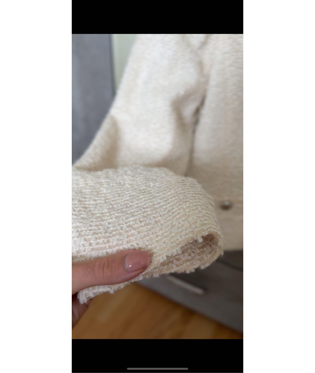 ESCADA Бежевый шерстяной жакет/пиджак, фото 5