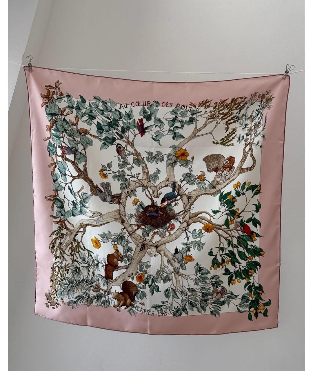 HERMES Мульти шелковый платок, фото 5