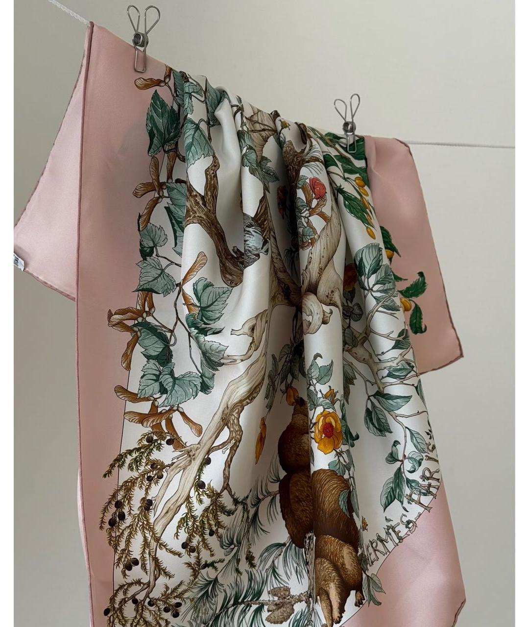 HERMES Мульти шелковый платок, фото 4