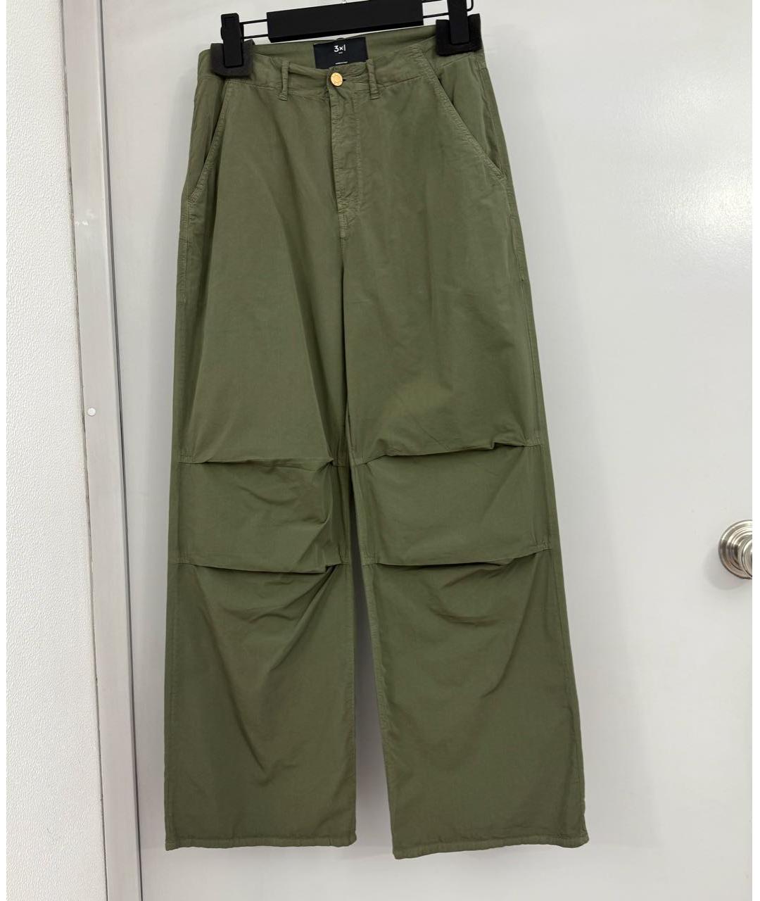 3X1 Хаки хлопковые прямые брюки, фото 6