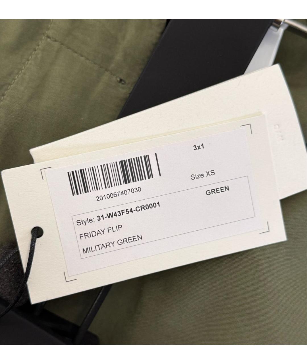 3X1 Хаки хлопковые прямые брюки, фото 5
