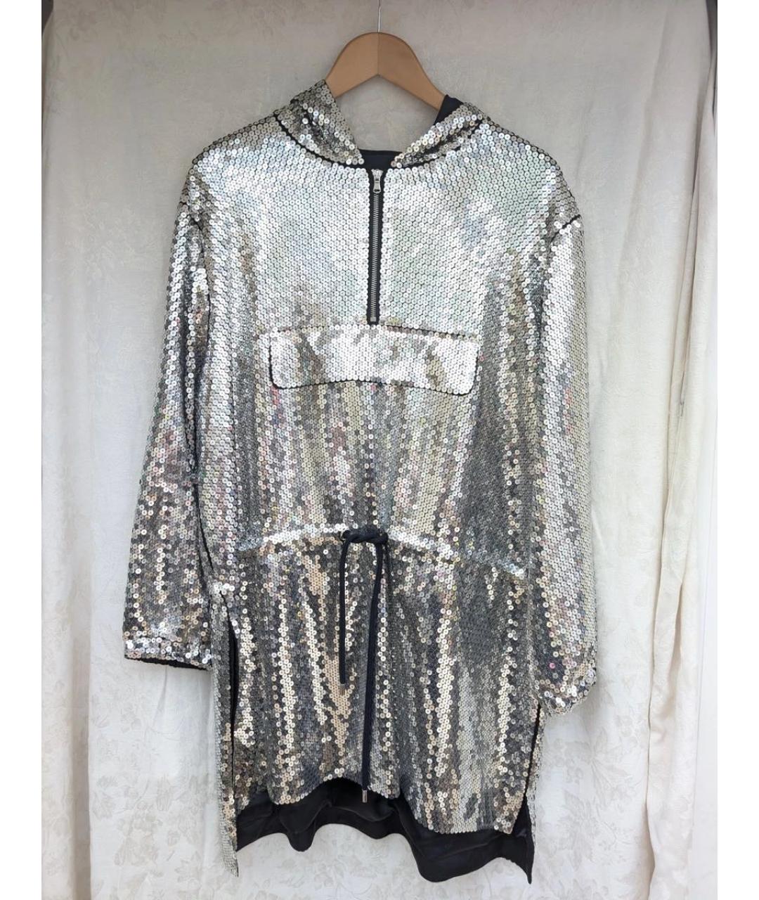 MOSCHINO Серебряное коктейльное платье, фото 7