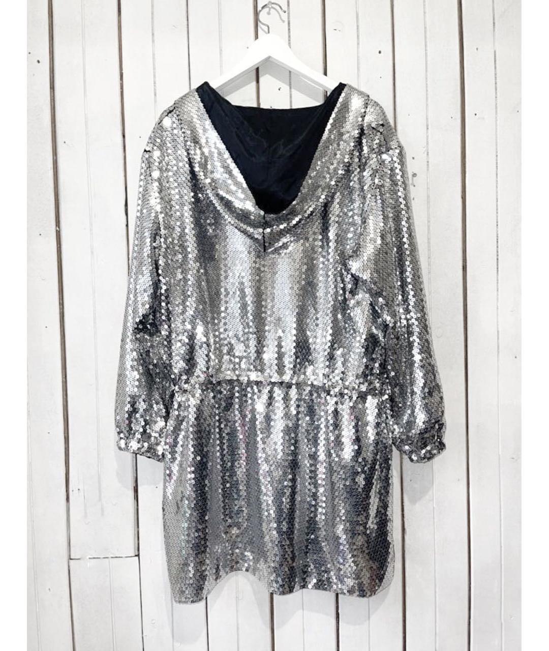 MOSCHINO Серебряное коктейльное платье, фото 2