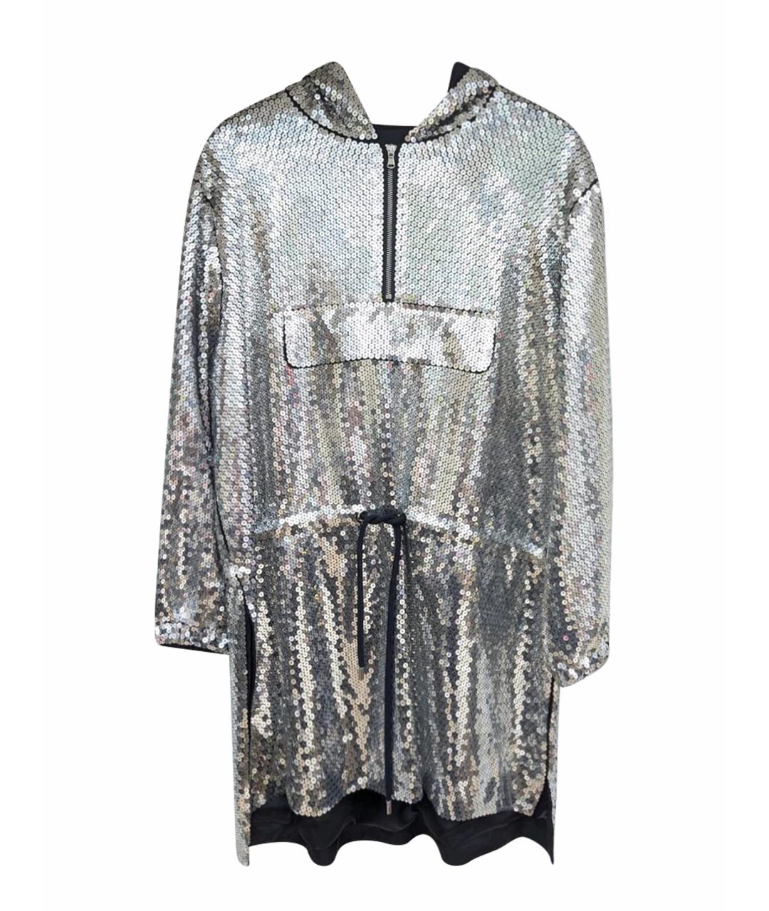 MOSCHINO Серебряное коктейльное платье, фото 1