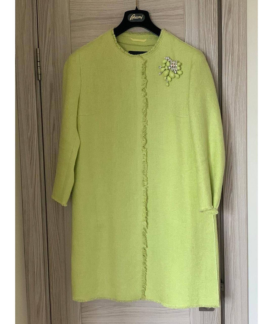 ERMANNO SCERVINO Зеленые льняное пальто, фото 9