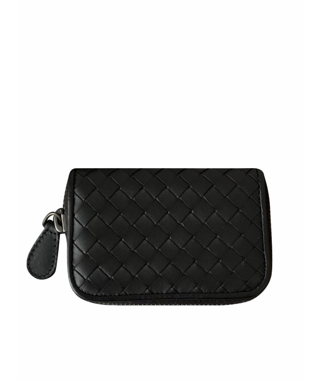 BOTTEGA VENETA Черный кожаный кардхолдер, фото 1