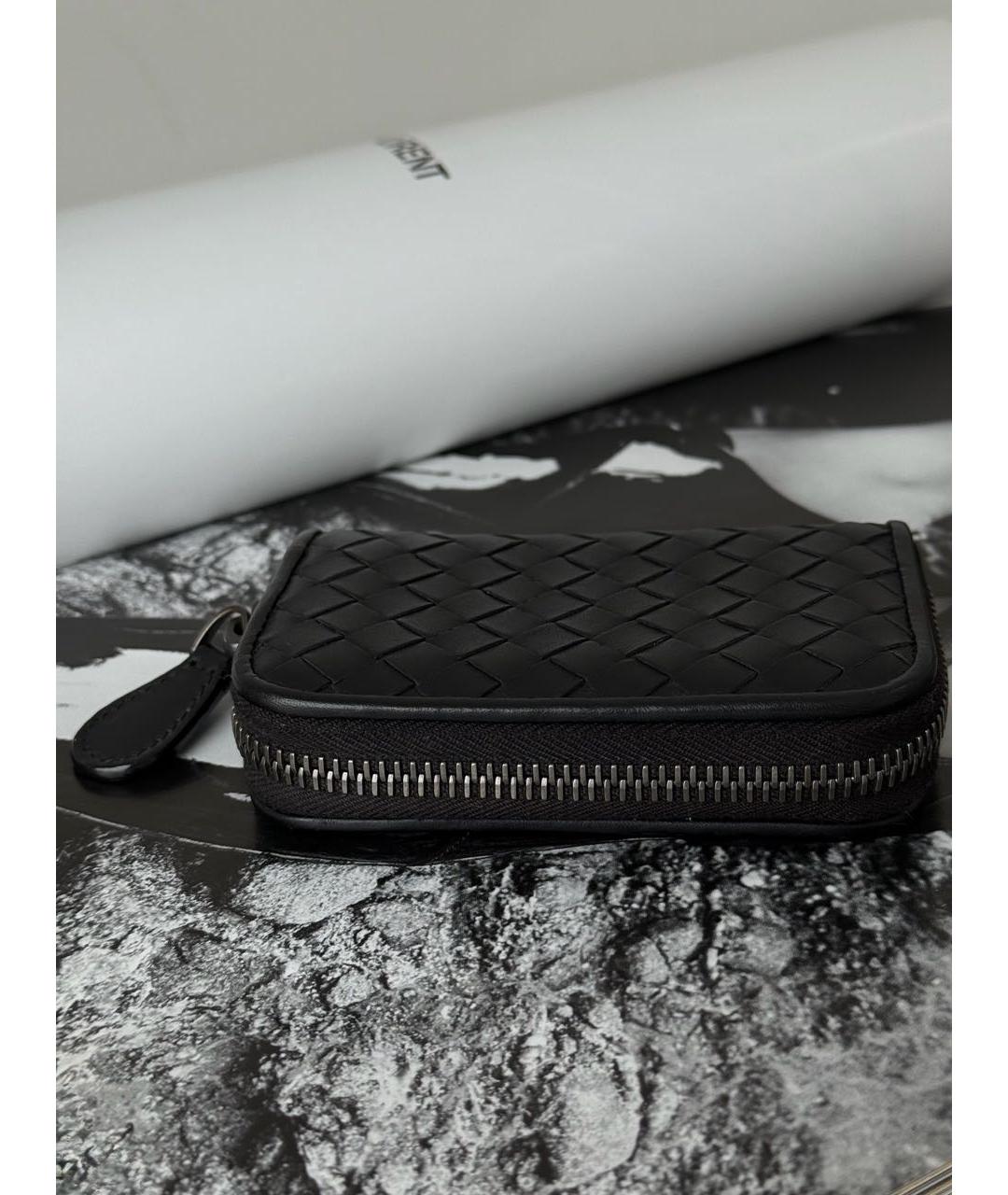 BOTTEGA VENETA Черный кожаный кардхолдер, фото 2