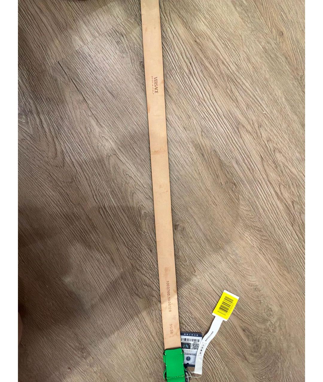 VERSACE Салатовый кожаный ремень, фото 3