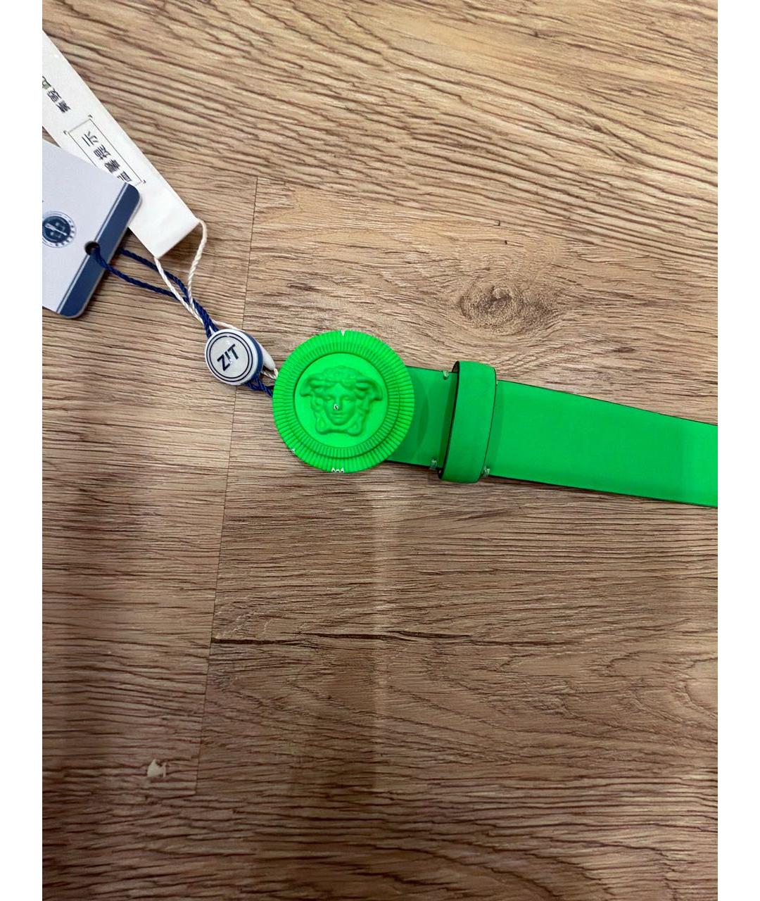 VERSACE Салатовый кожаный ремень, фото 2