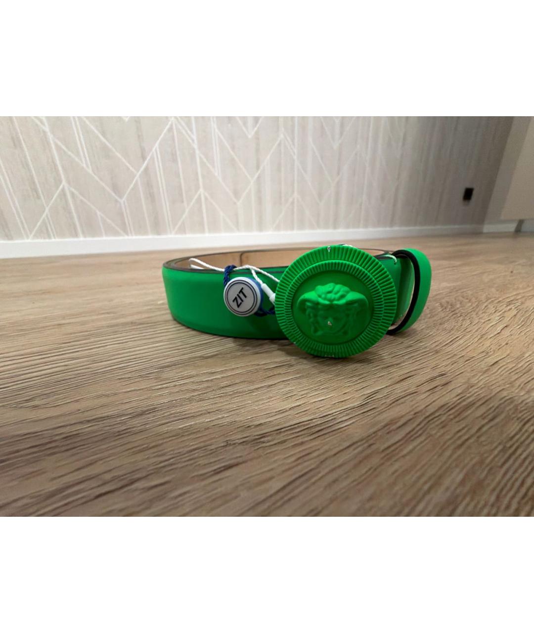 VERSACE Салатовый кожаный ремень, фото 5