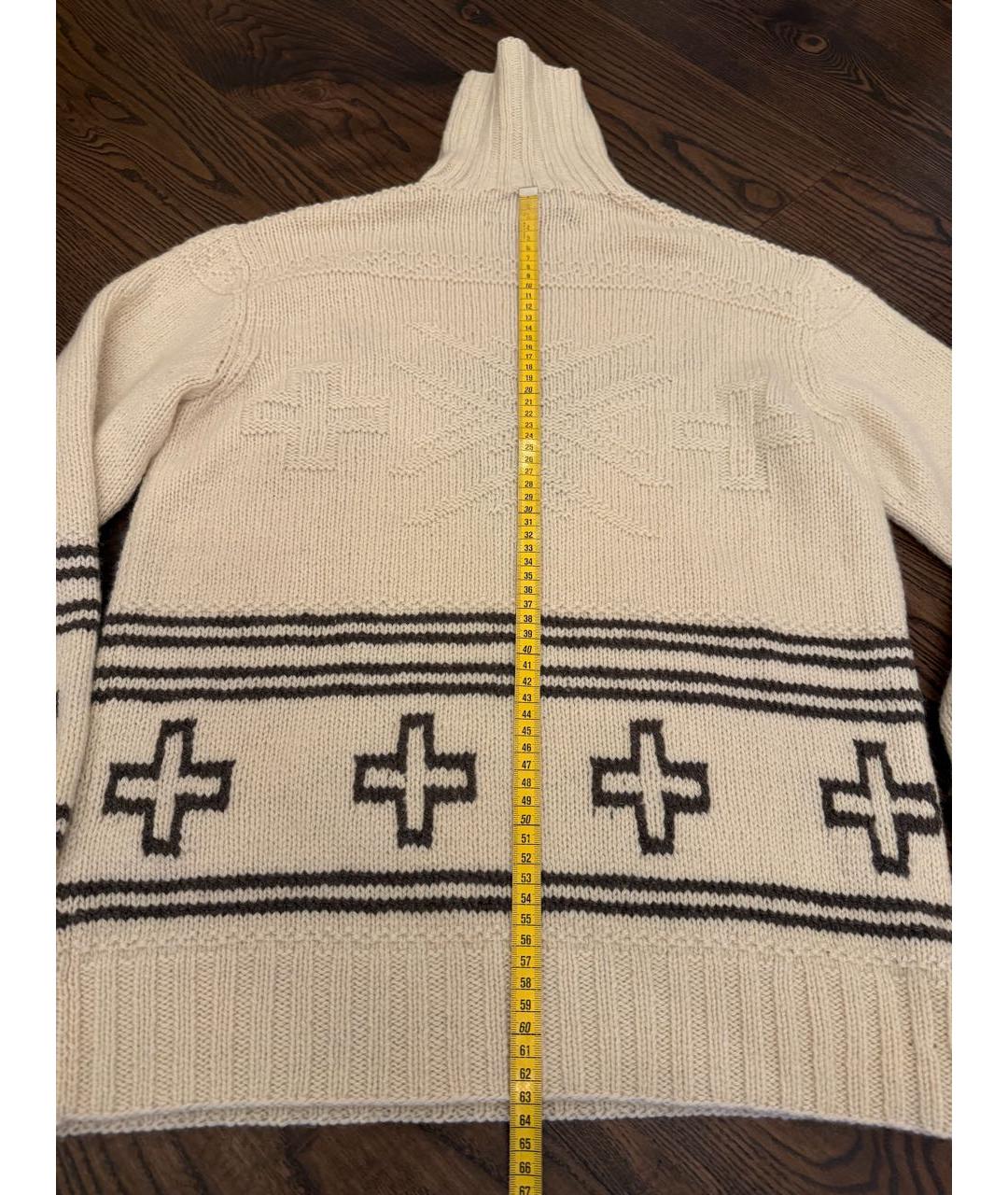 RALPH LAUREN PURPLE LABEL Бежевый кашемировый джемпер / свитер, фото 5