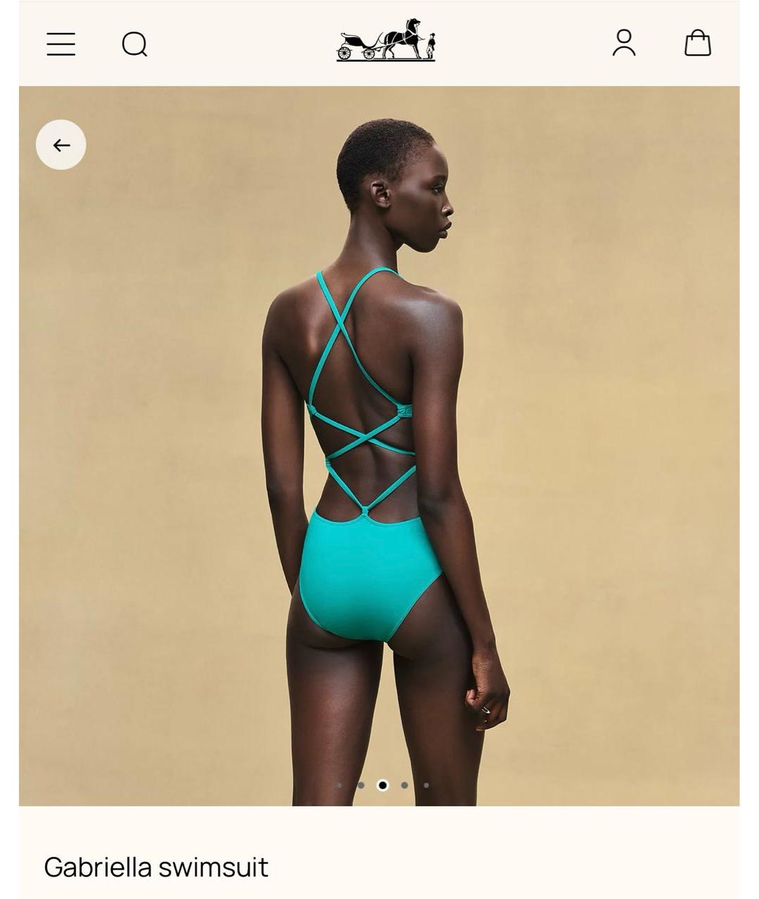 HERMES Бирюзовый полиамидовый купальник, фото 2