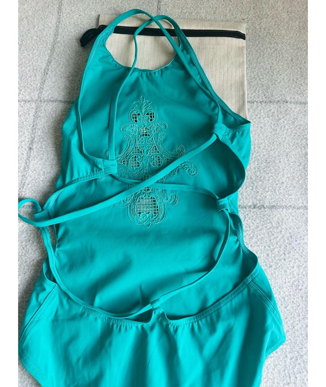 HERMES Бирюзовый полиамидовый купальник, фото 5