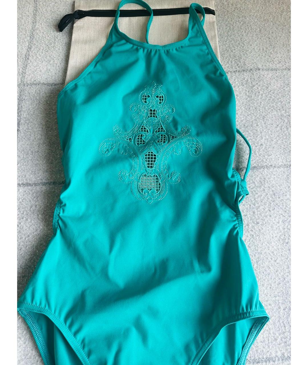 HERMES Бирюзовый полиамидовый купальник, фото 3