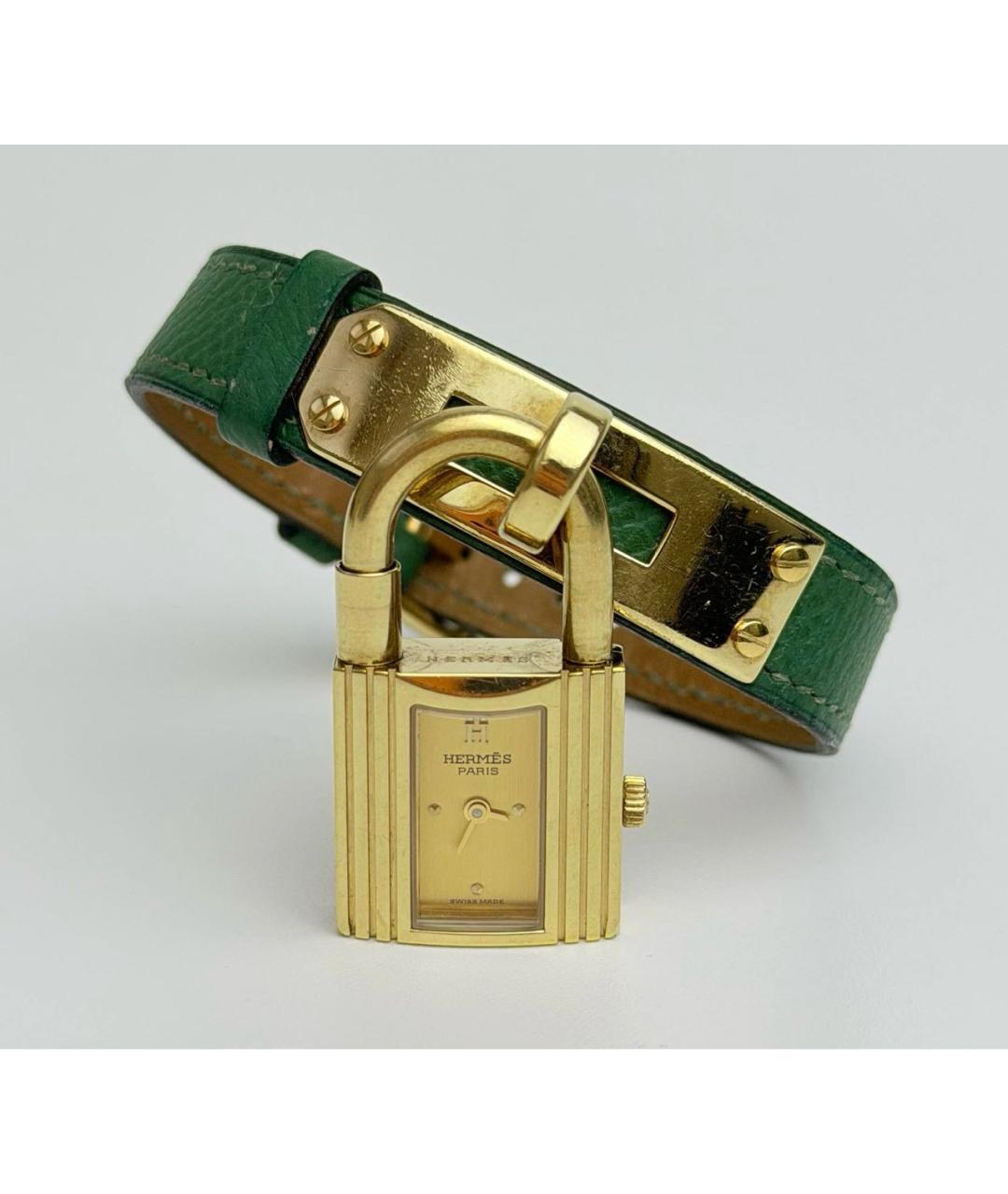 HERMES Золотые позолоченные часы, фото 9