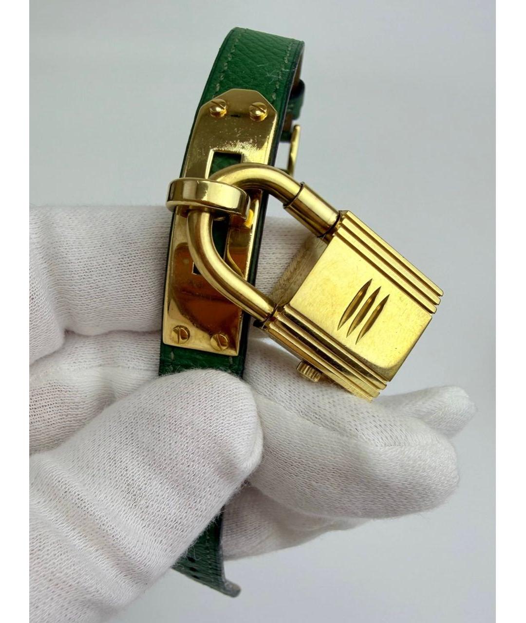 HERMES Золотые позолоченные часы, фото 2