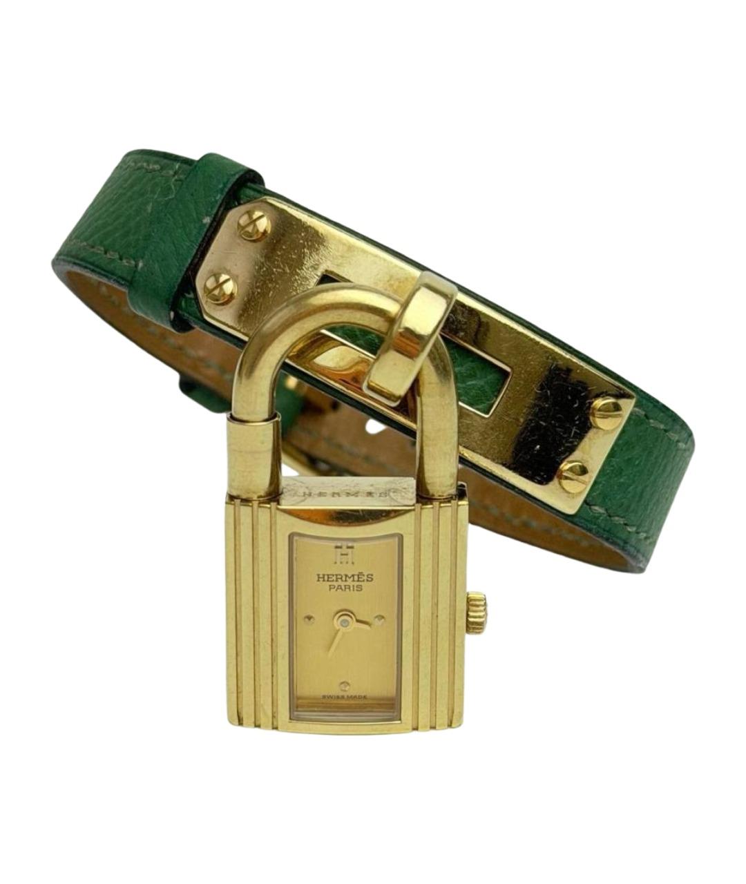 HERMES Золотые позолоченные часы, фото 1