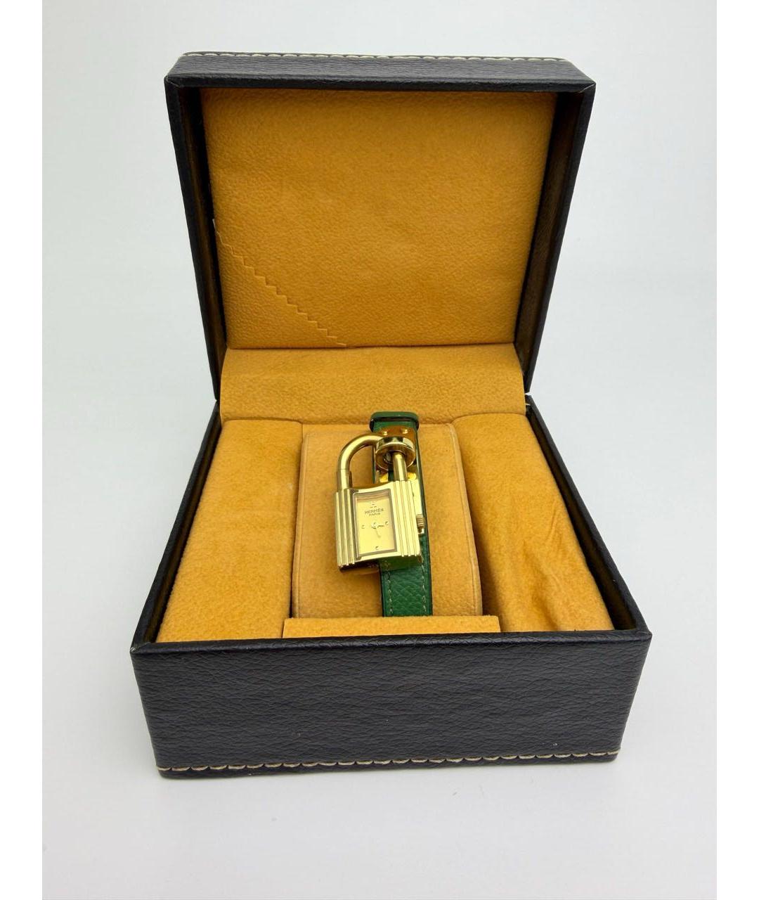 HERMES Золотые позолоченные часы, фото 4