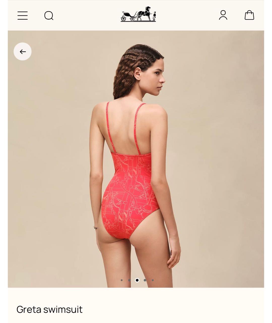 HERMES Красный полиамидовый купальник, фото 3