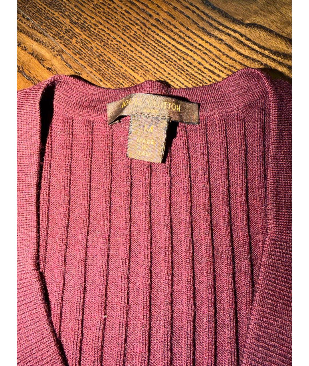 LOUIS VUITTON Бордовый джемпер / свитер, фото 2