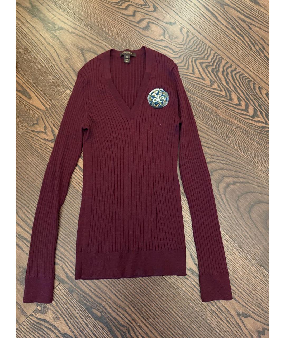LOUIS VUITTON Бордовый джемпер / свитер, фото 6