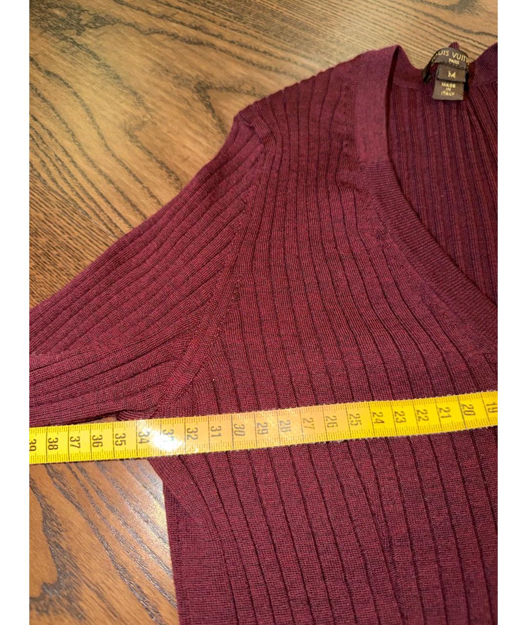 LOUIS VUITTON Бордовый джемпер / свитер, фото 4