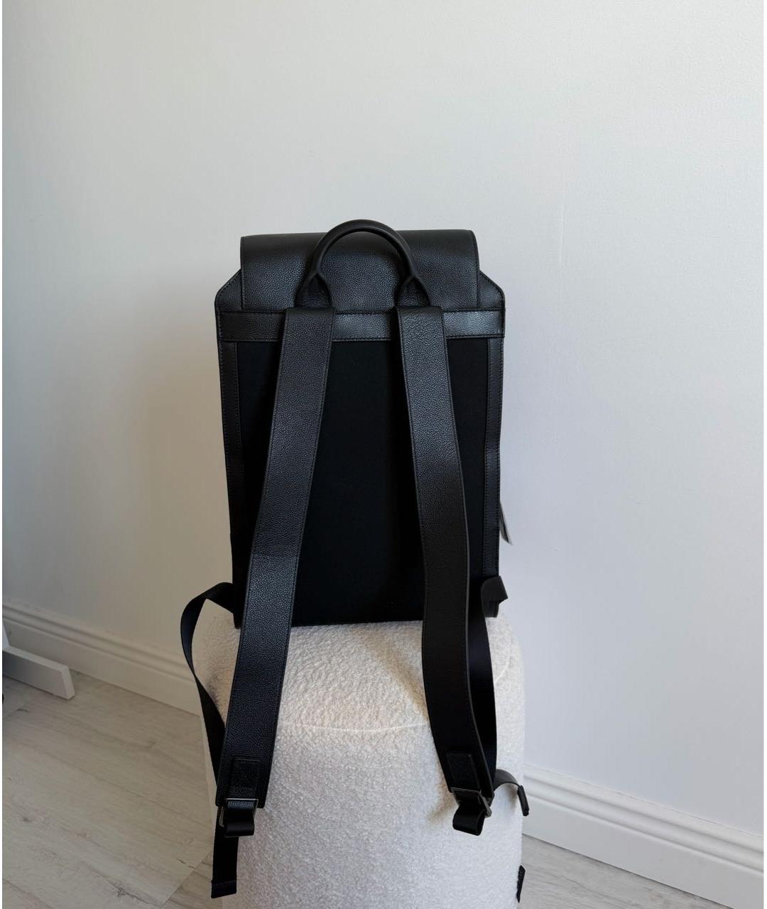 EMPORIO ARMANI Черный кожаный портфель, фото 3