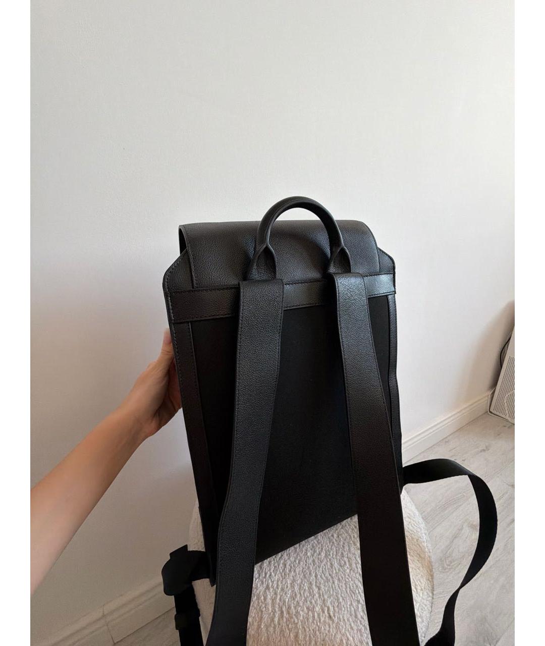 EMPORIO ARMANI Черный кожаный портфель, фото 5