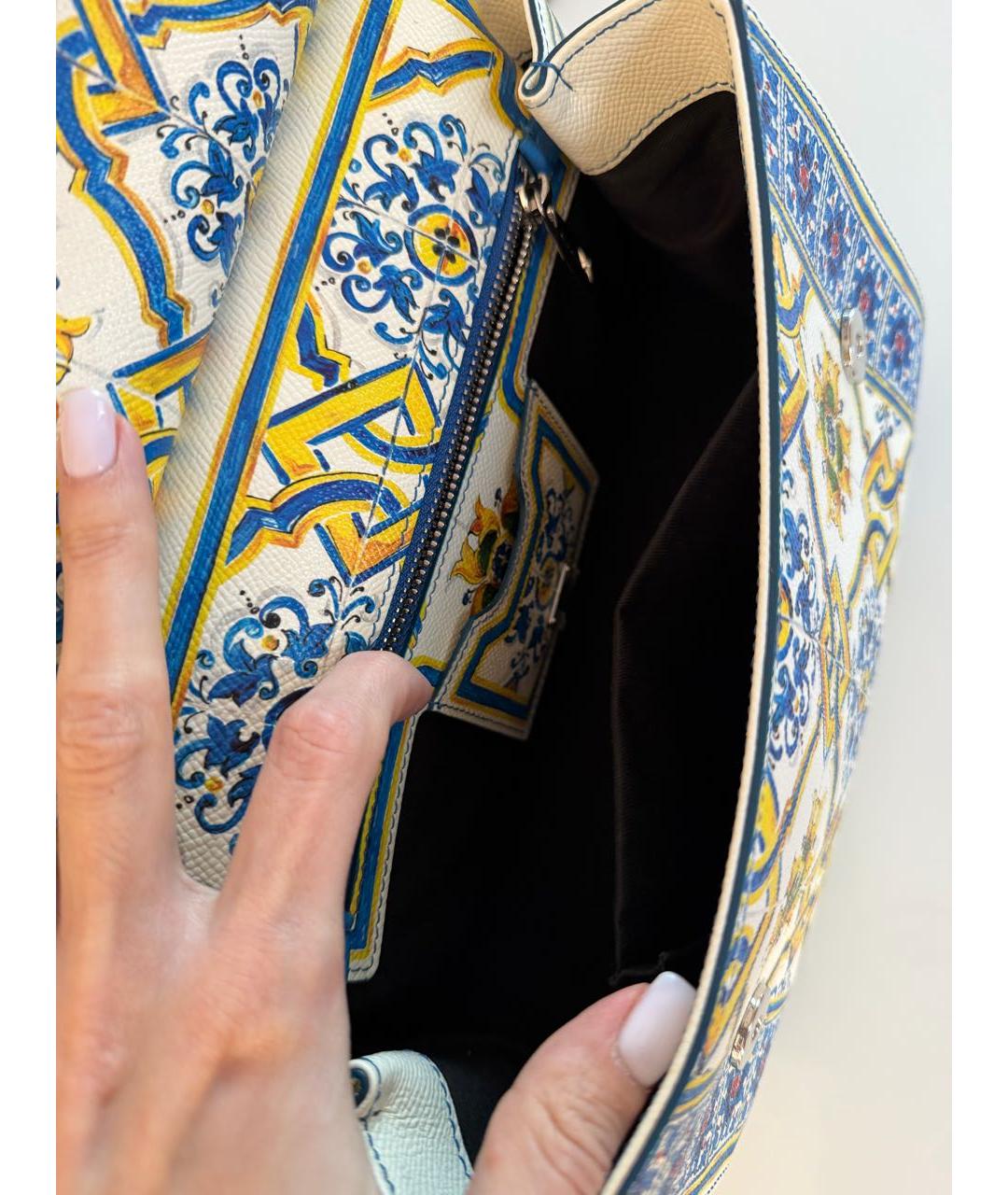 DOLCE&GABBANA Мульти кожаная сумка тоут, фото 7