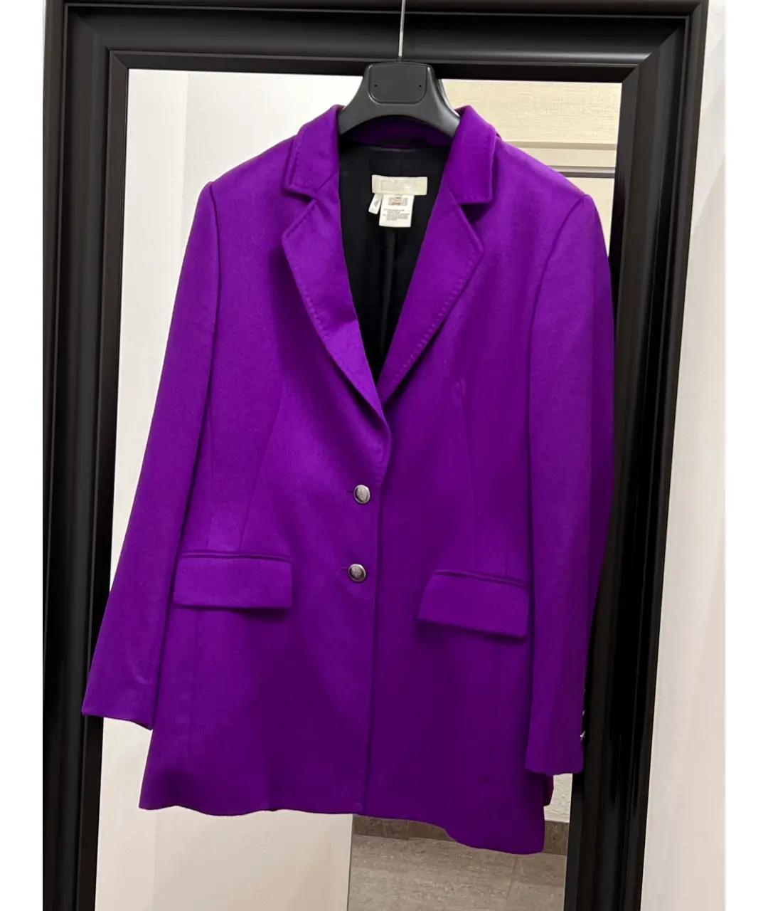 ESCADA Фиолетовый шерстяной жакет/пиджак, фото 2