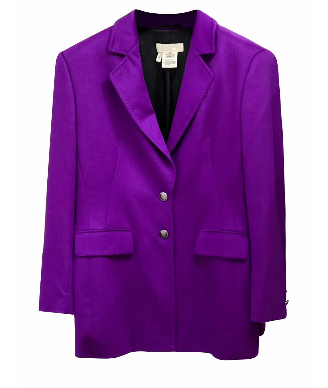 ESCADA Фиолетовый шерстяной жакет/пиджак, фото 8