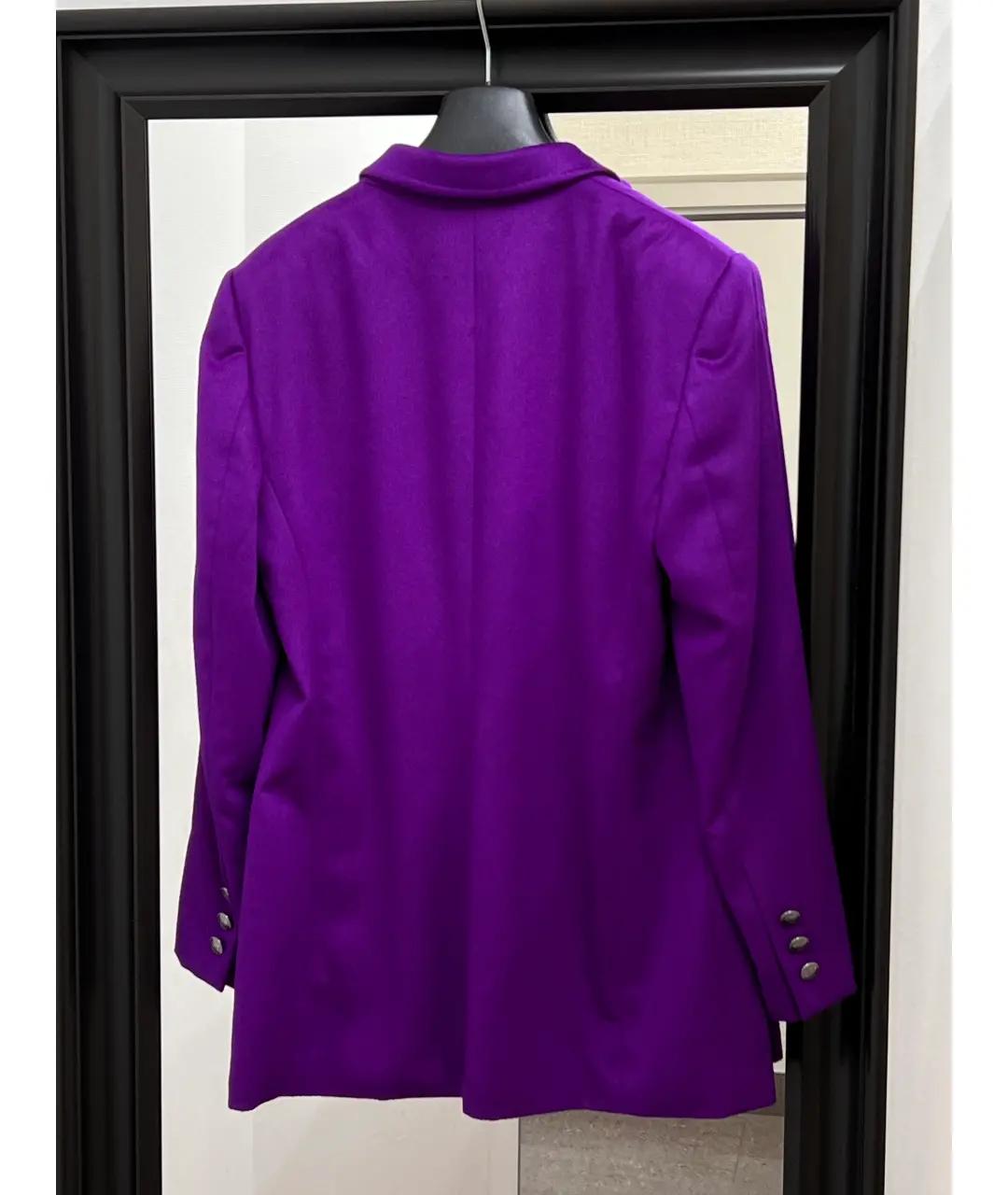 ESCADA Фиолетовый шерстяной жакет/пиджак, фото 3