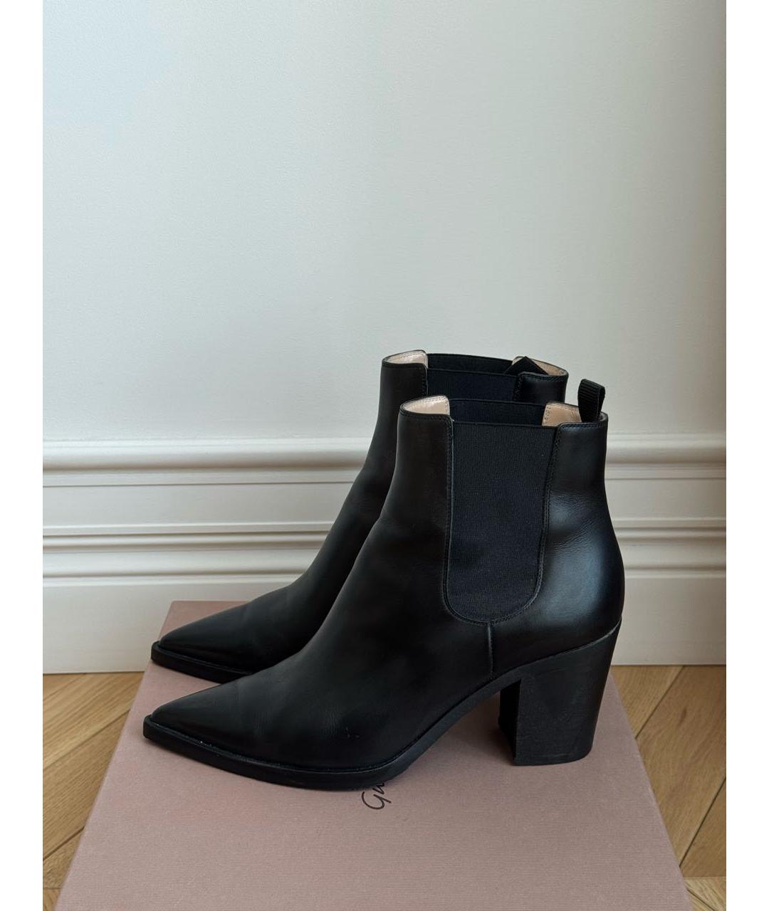 GIANVITO ROSSI Черные кожаные ботильоны, фото 6