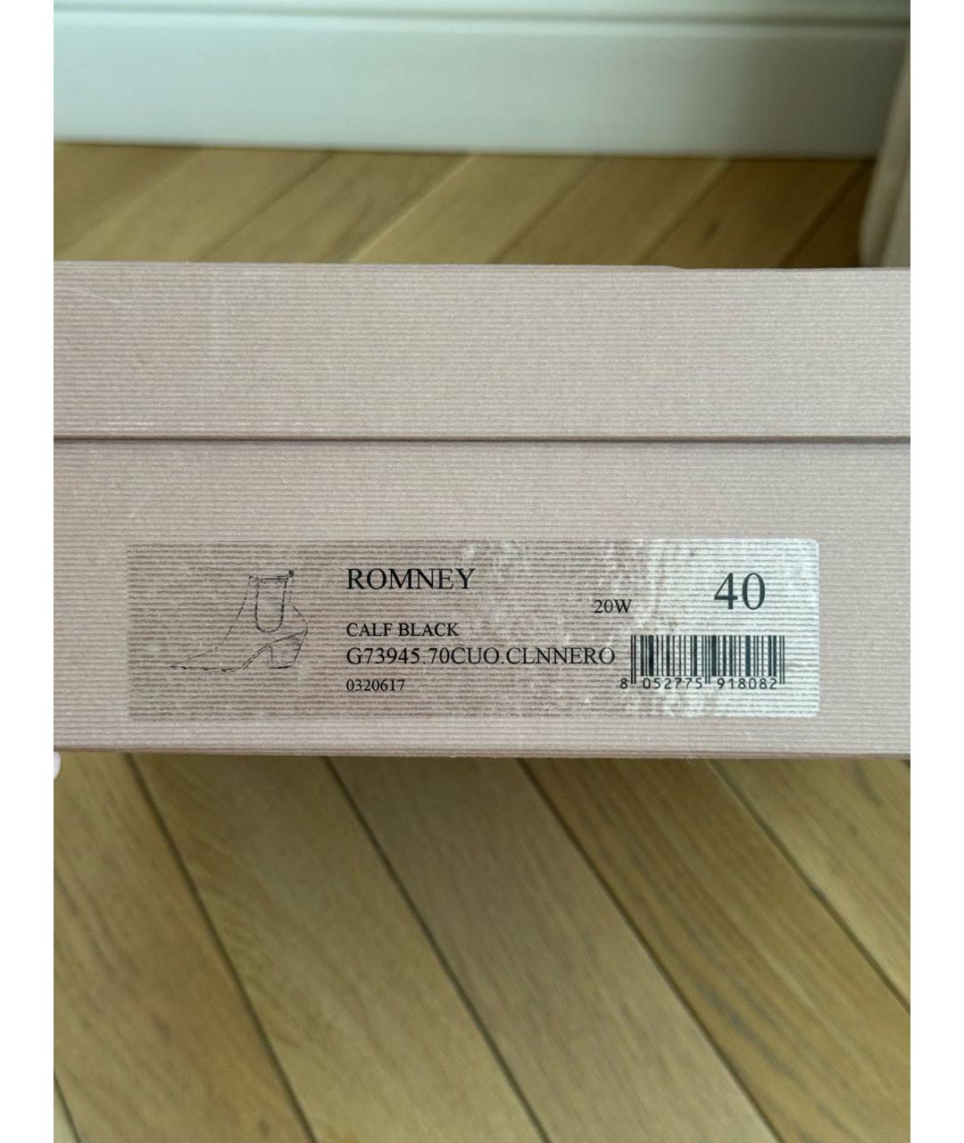 GIANVITO ROSSI Черные кожаные ботильоны, фото 4