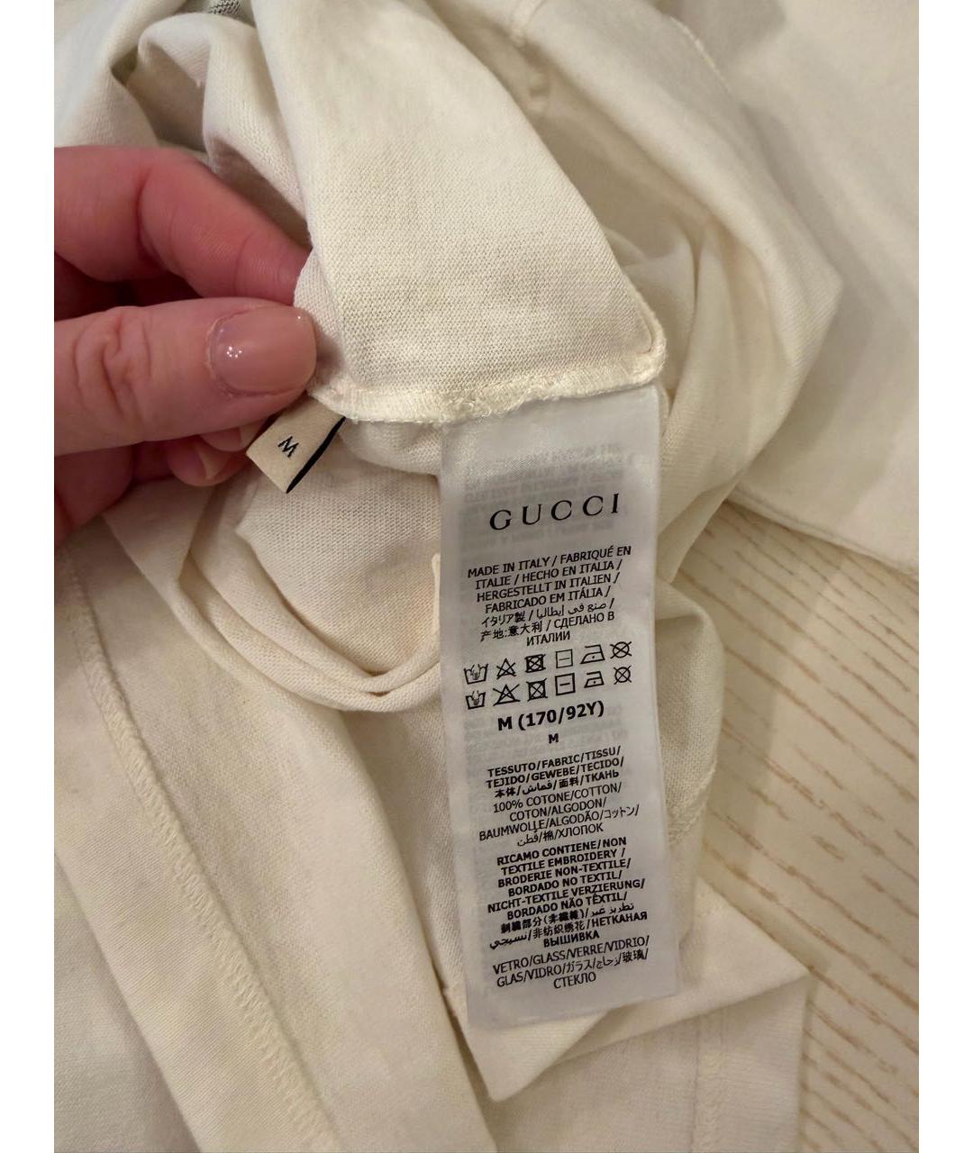 GUCCI Хлопковая футболка, фото 4