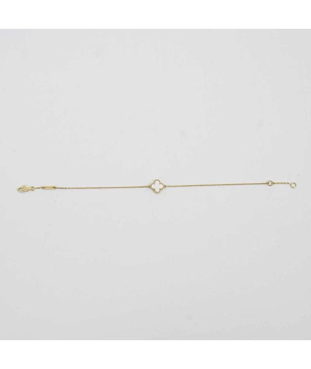 VAN CLEEF & ARPELS Белый браслет из желтого золота, фото 4