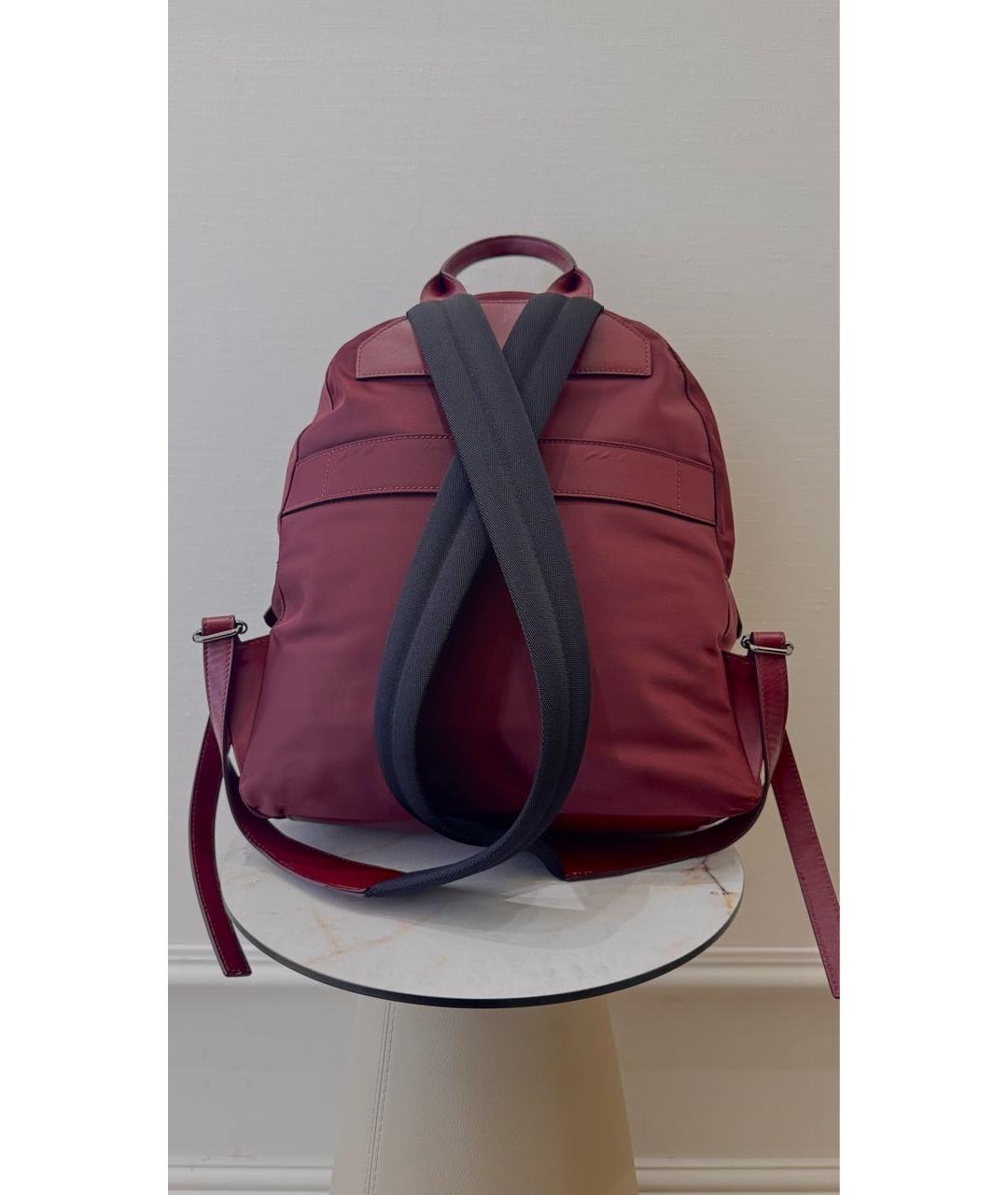 KITON Бордовый тканевый рюкзак, фото 4