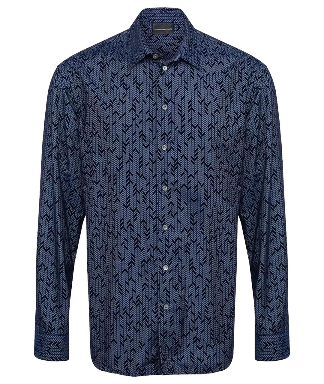 EMPORIO ARMANI Синяя кэжуал рубашка, фото 1