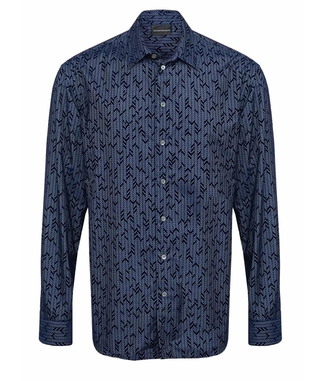 EMPORIO ARMANI Синяя кэжуал рубашка, фото 6