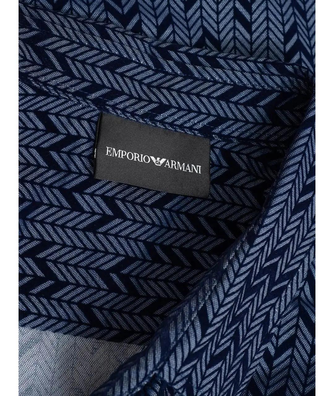 EMPORIO ARMANI Синяя кэжуал рубашка, фото 3