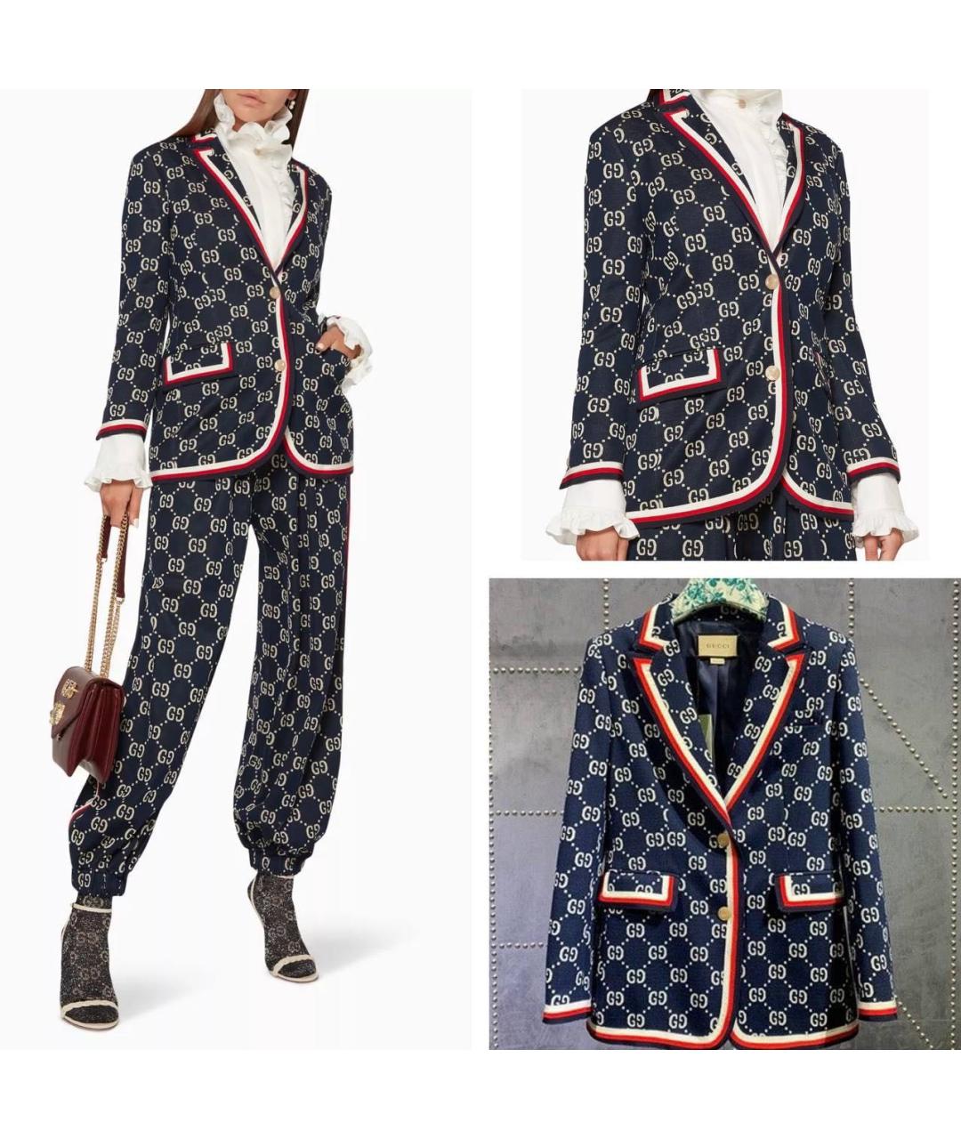 GUCCI Темно-синий жакет/пиджак, фото 2