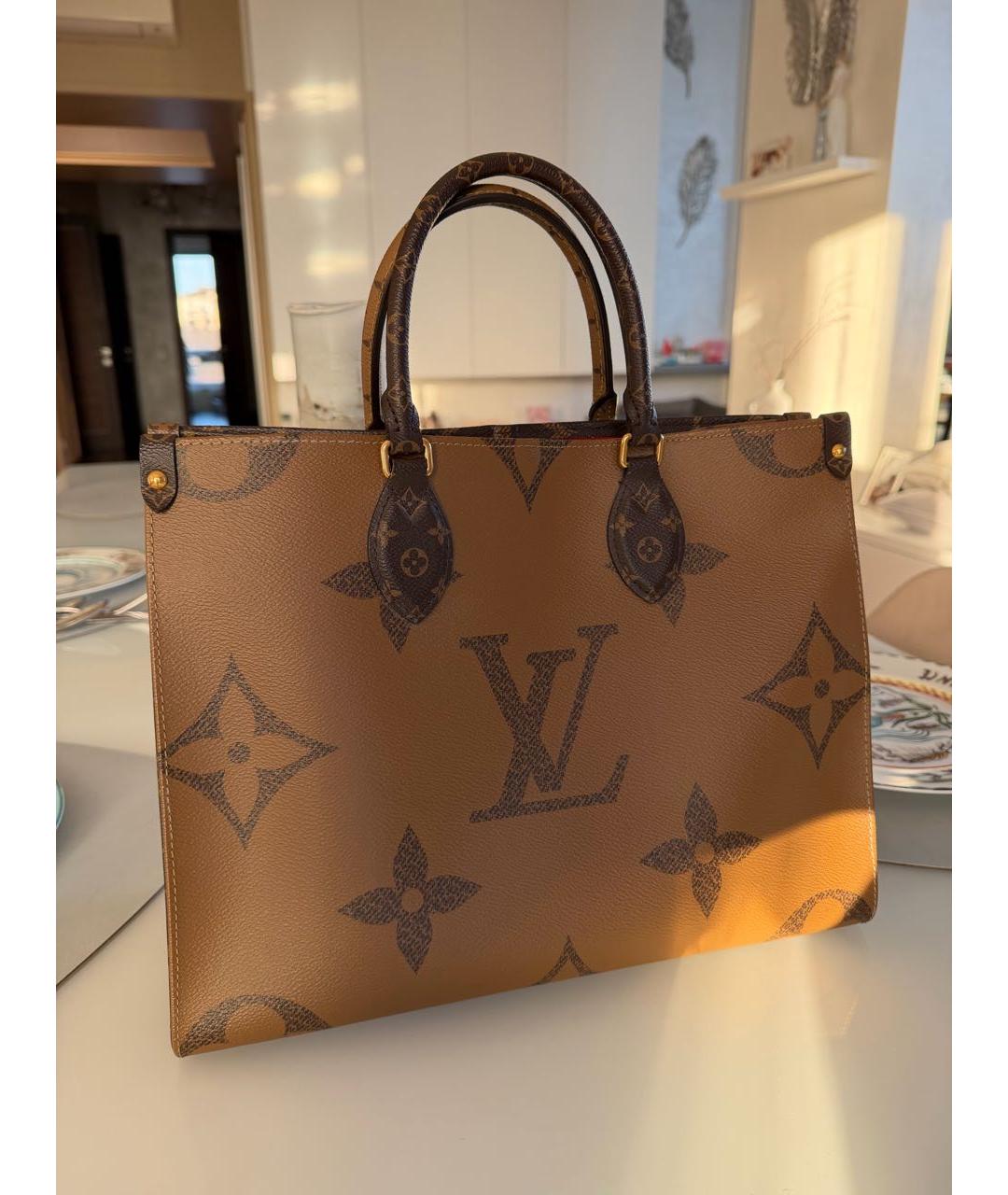 LOUIS VUITTON Коричневая сумка тоут, фото 2