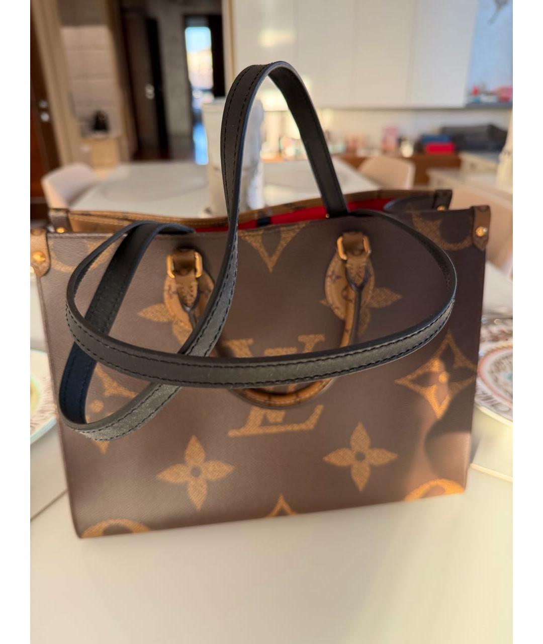 LOUIS VUITTON Коричневая сумка тоут, фото 6