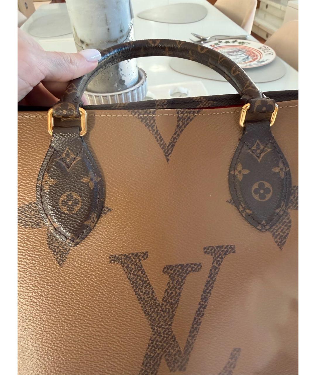 LOUIS VUITTON Коричневая сумка тоут, фото 5