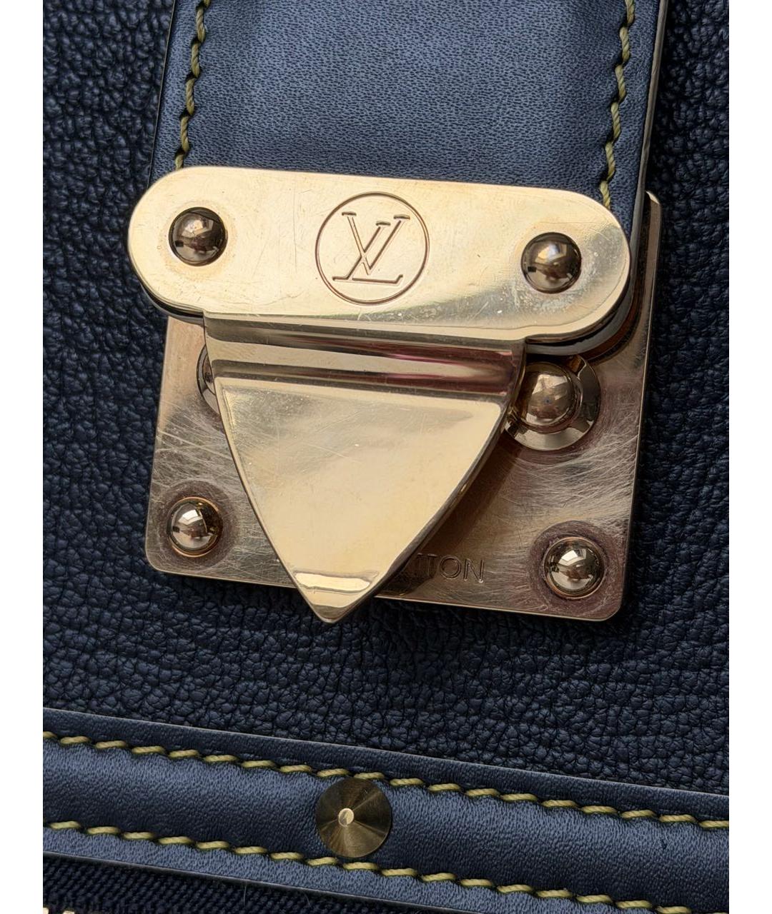 LOUIS VUITTON Черная кожаная сумка тоут, фото 3