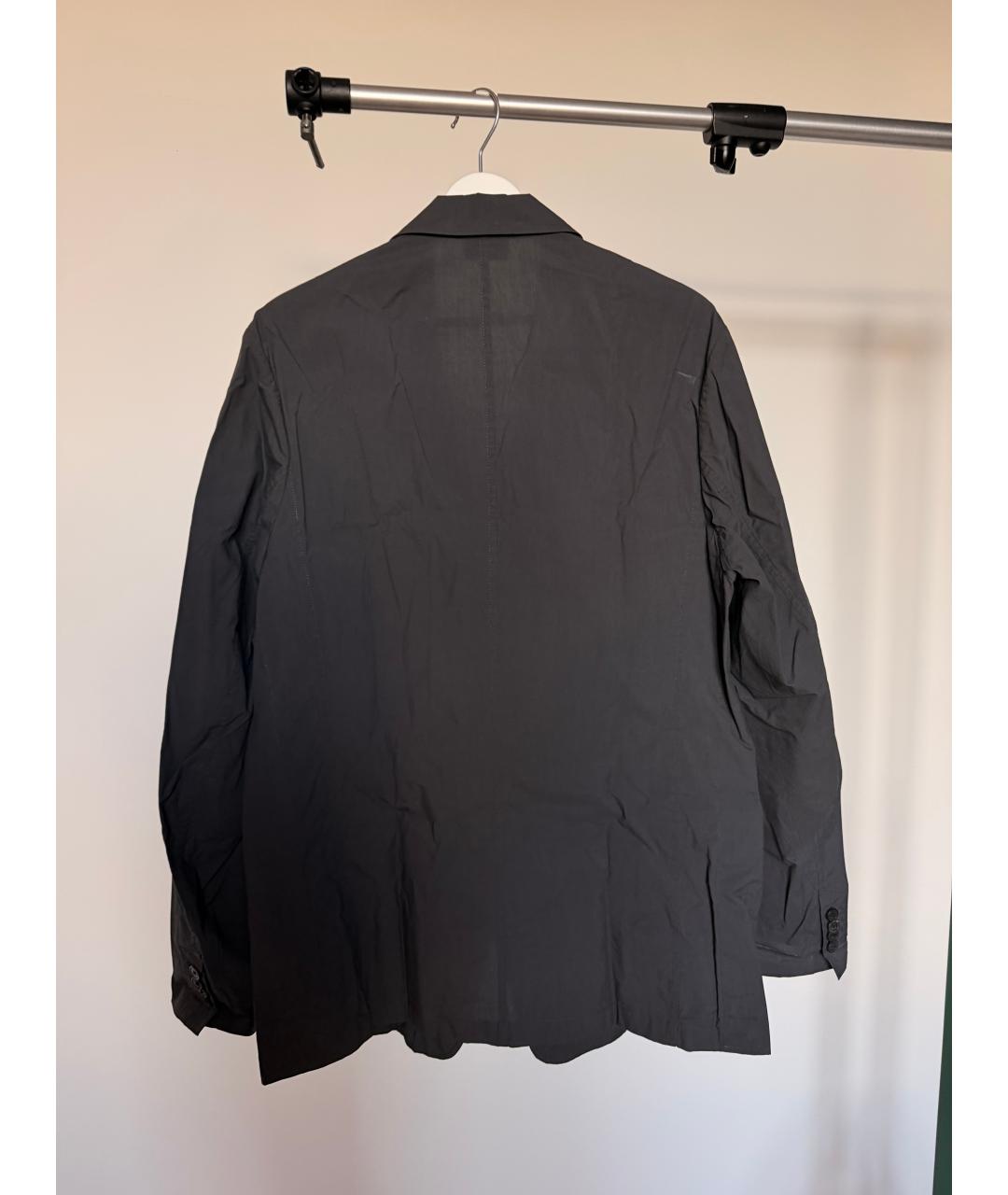 DRIES VAN NOTEN Темно-синий хлопковый пиджак, фото 2