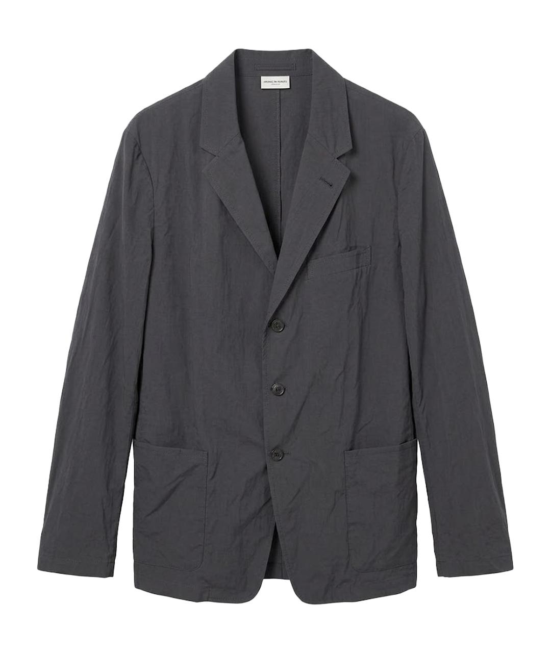 DRIES VAN NOTEN Темно-синий хлопковый пиджак, фото 1